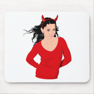DEVIL GIRL MOUSE MAT