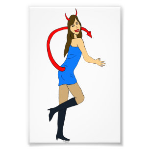 devil girl photo print