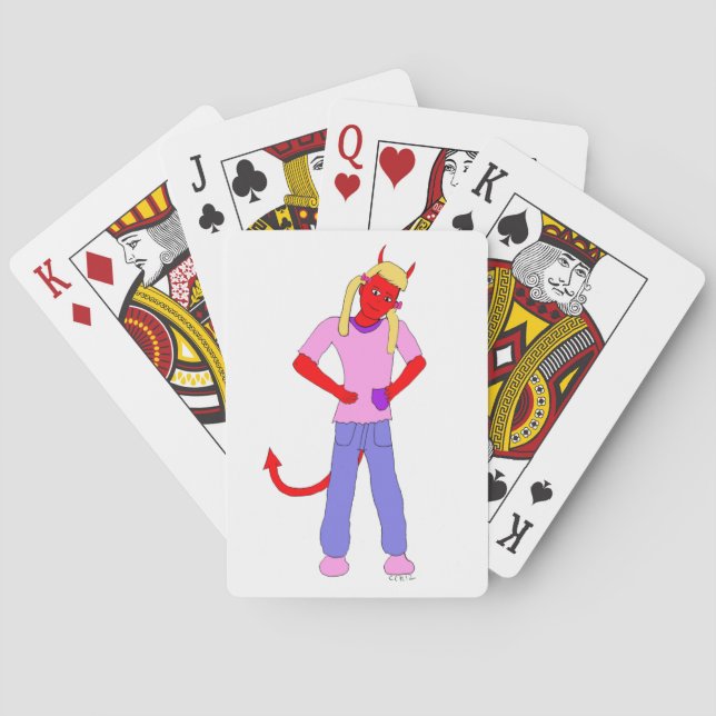devil girl    playing cards (Back)