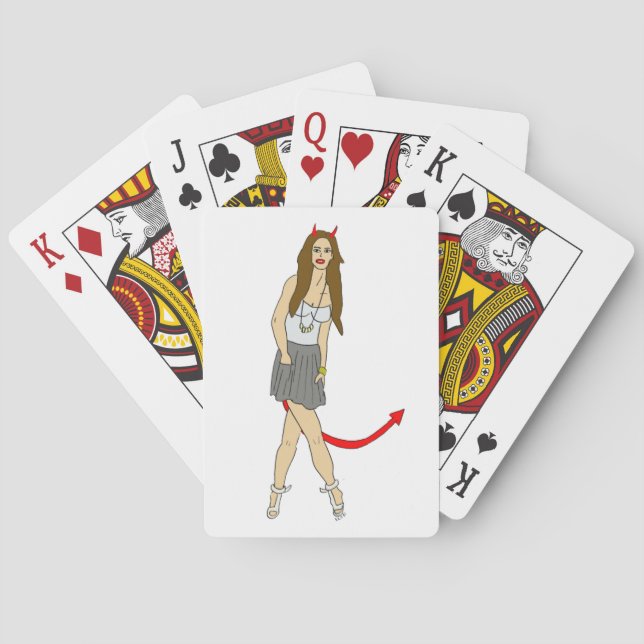 devil girl playing cards (Back)