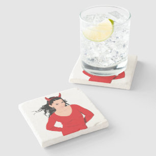 DEVIL GIRL STONE COASTER