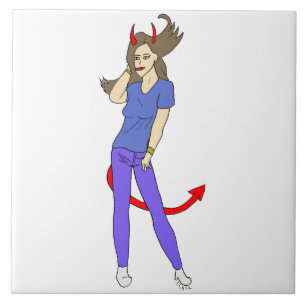 devil girl    tile