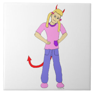 devil girl tile