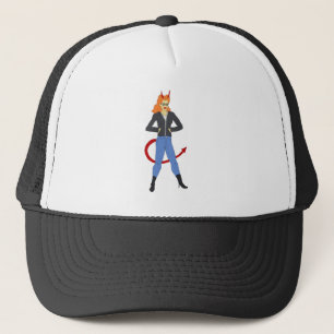 devil girl trucker hat