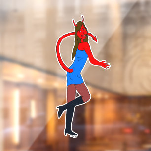 devil girl     window cling