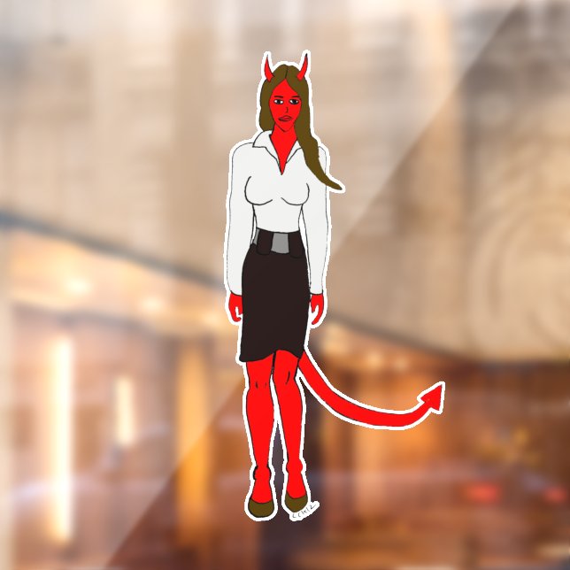 devil girl    window cling (Sheet 2)