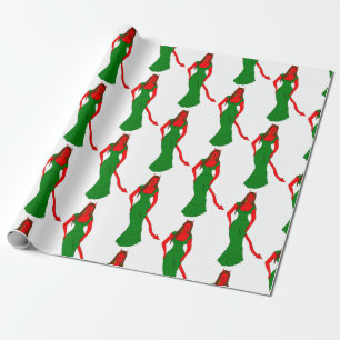 devil girl     wrapping paper