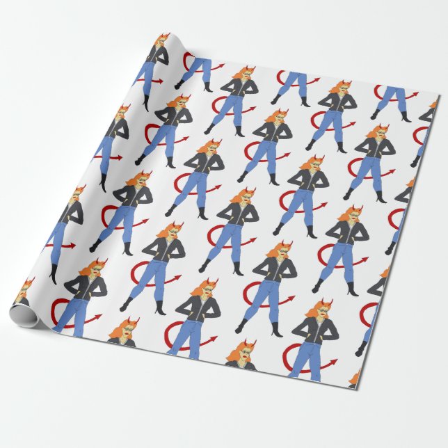 devil girl   wrapping paper (Unrolled)
