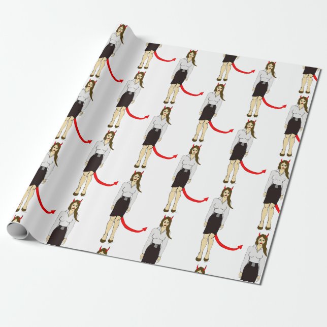 devil girl     wrapping paper (Unrolled)