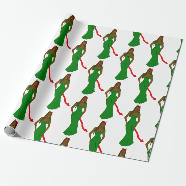 devil girl    wrapping paper (Unrolled)