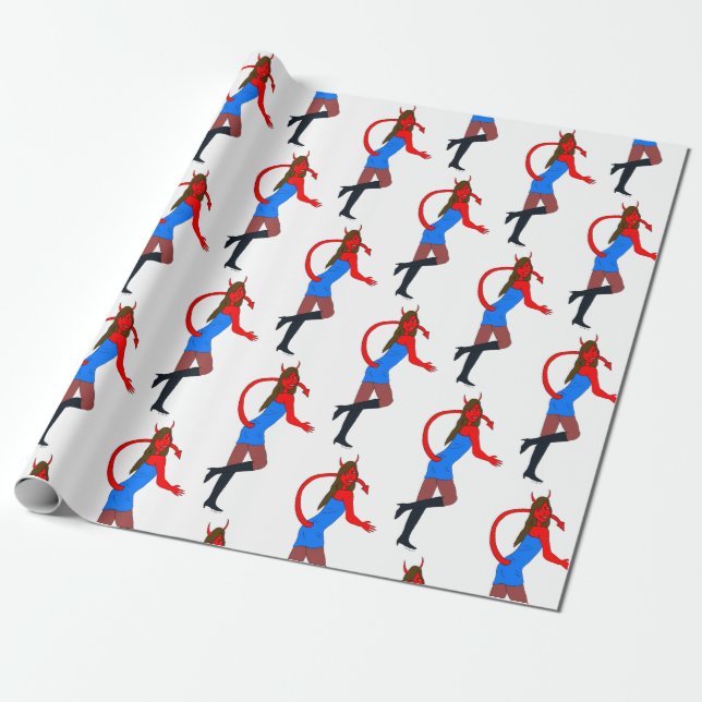 devil girl     wrapping paper (Unrolled)