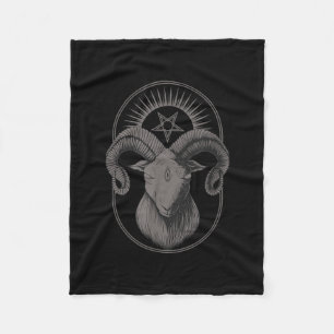 Devil Goat Pentagram Baphomet Satan Occult Satanic Fleece Blanket