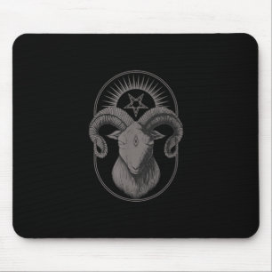Devil Goat Pentagram Baphomet Satan Occult Satanic Mouse Mat