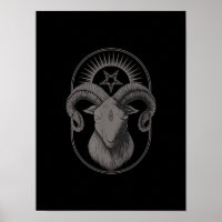 Devil Goat Pentagram Baphomet Satan Occult Satanic