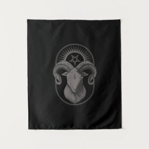 Devil Goat Pentagram Baphomet Satan Occult Satanic Tapestry