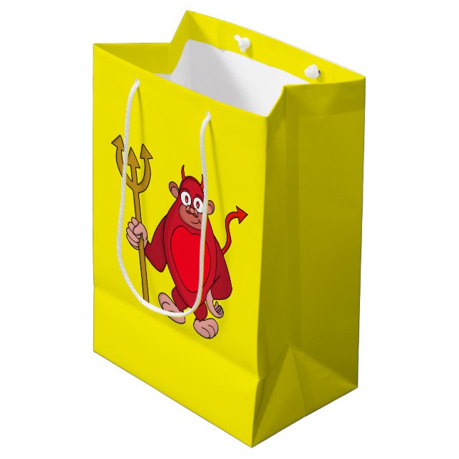Devil Gorilla Medium Gift Bag (Front Angled)