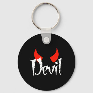 Devil Halloween Matching Couple Girlfriend 1 Key Ring