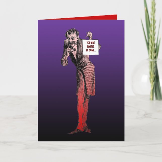 Devil Halloween Party Invitation Card (Front)