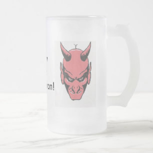Devil Head, Devil Head, Satanis aRepublican! Frosted Glass Beer Mug