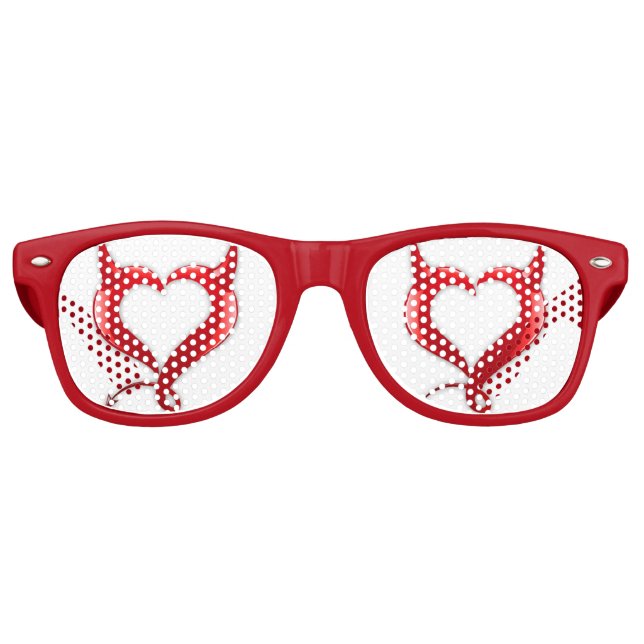 Devil Heart Adult Party Shades (Front)