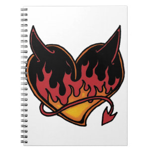 Devil Heart Spiral Notebook