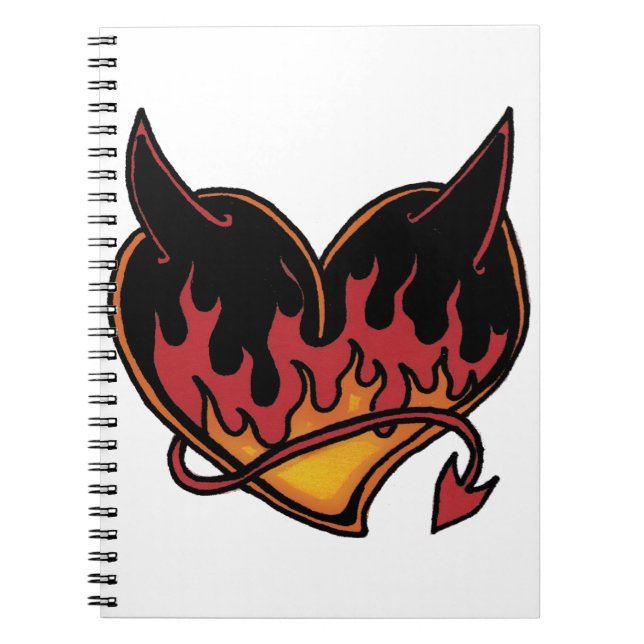 Devil Heart Spiral Notebook (Front)