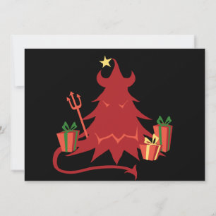 Devil Holiday Tree Card