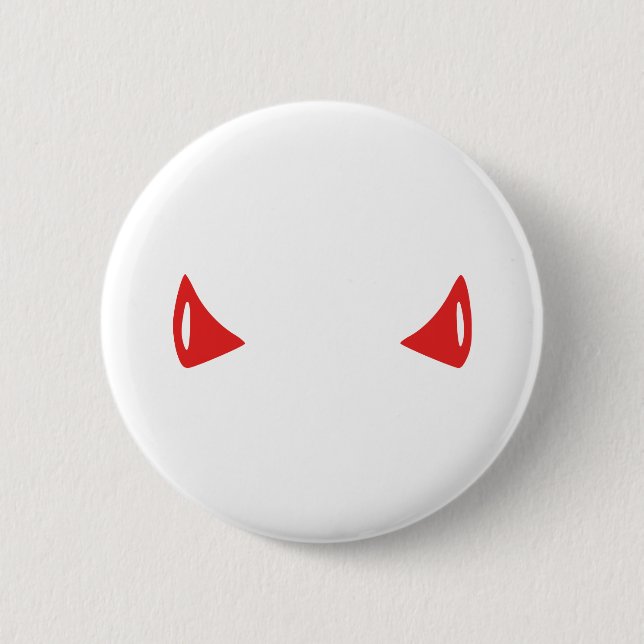 Devil Horns 6 Cm Round Badge (Front)