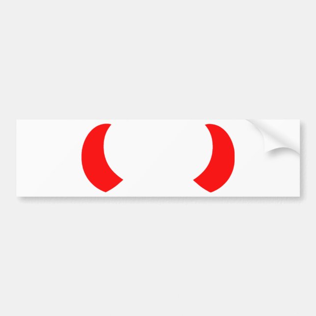 Devil Horns Bumper Sticker (Front)