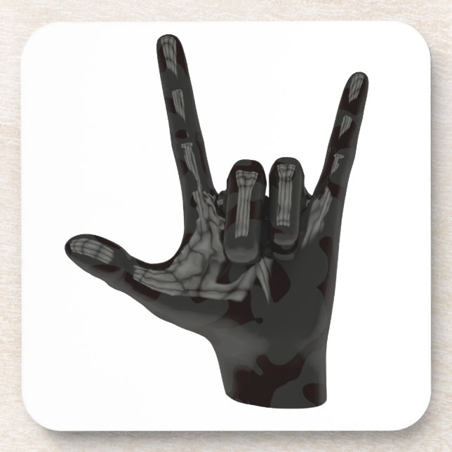 devil horns hand coaster (Front)