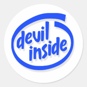 Devil Inside Classic Round Sticker