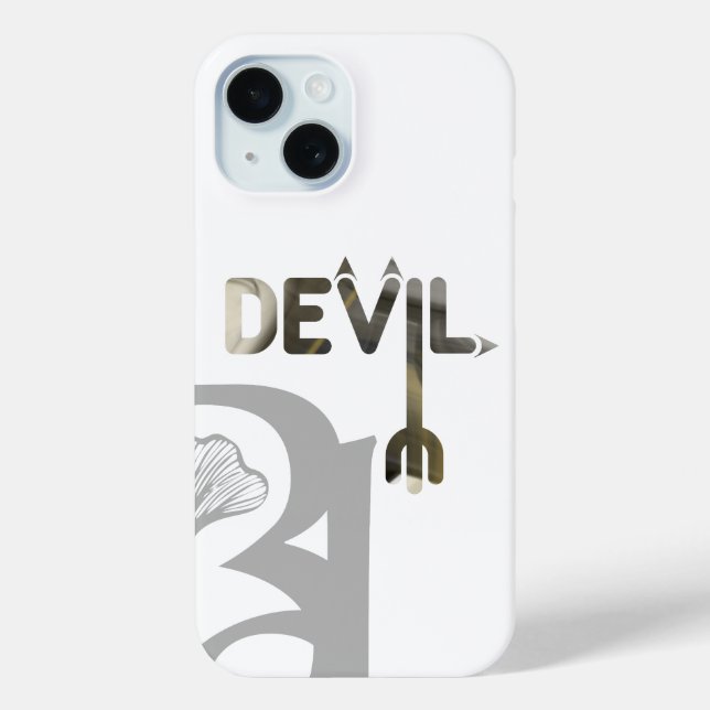 DEVIL iPhone Cases Trend Abstract Black White (Back)