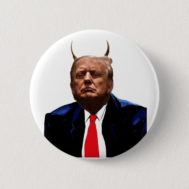Devil J. Trump 6 Cm Round Badge (Front)
