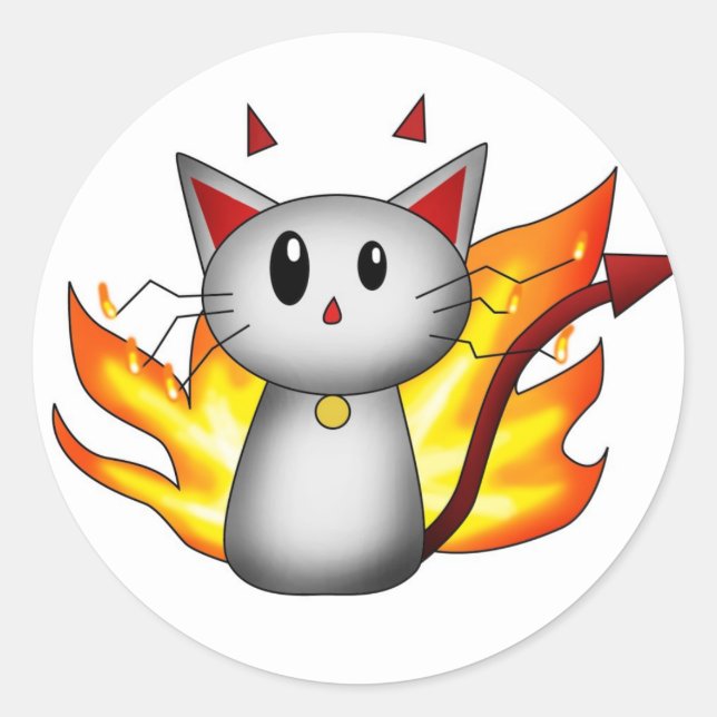 Devil Kitty - Sticker (Front)