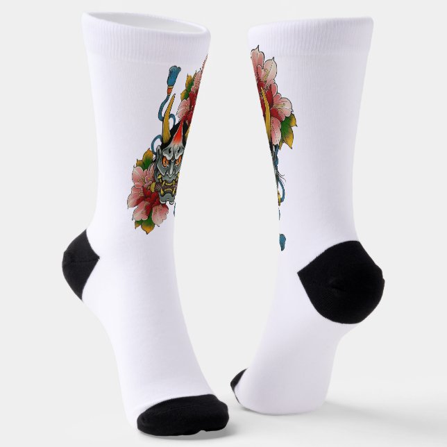 Devil Mask Socks (Angled)