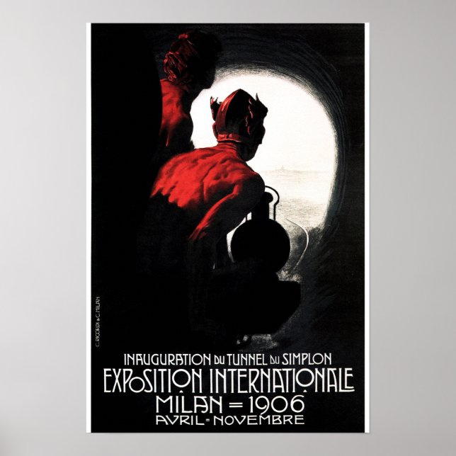 Devil MILAN EXPOSITION INTERNATIONALE Vintage Poster (Front)