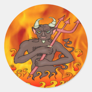 Devil Monster Classic Round Sticker
