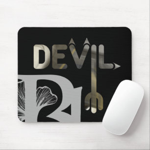 DEVIL Mousepad Trend Abstract Art Black White