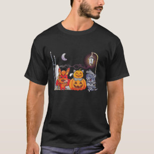 Devil Mummy Pumpkin Cat lover Happy Halloween T Sh T-Shirt