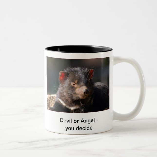 Devil or Angel Two-Tone Coffee Mug (Right)