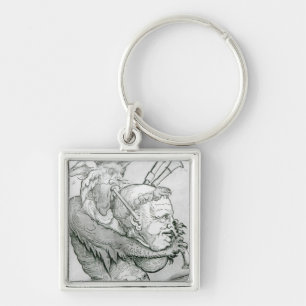Devil Playing Man's Head as a Saxophone, 1144 Key Ring