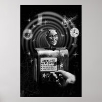 Devil Question Box Vintage Sci-Fi Horror Poster
