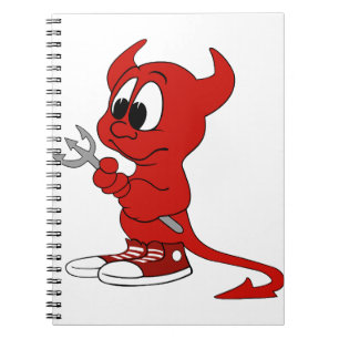 Devil Red Demon Cartoon Satan Evil Hell Heat Notebook