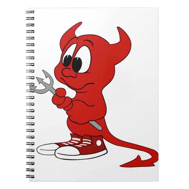 Devil Red Demon Cartoon Satan Evil Hell Heat Notebook (Front)