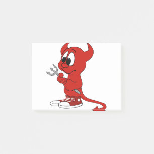 Devil Red Demon Cartoon Satan Evil Hell Heat Post-it Notes