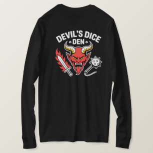 Devil’s Dice Den RPG Gamer T‑Shirt – Red Demon Hea T-Shirt
