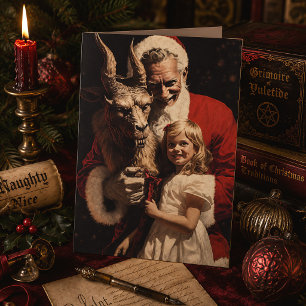 Devil Santa Gothic Horror Christmas Holiday Card