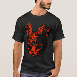 Devil Satan Demon Kitten Pentagram Cats T-Shirt