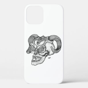 Devil - Skull black and white Design iPhone 12 Case