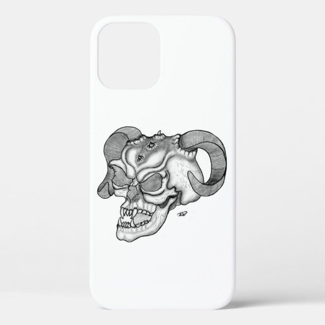 Devil - Skull black and white Design Case-Mate iPhone Case (Back)